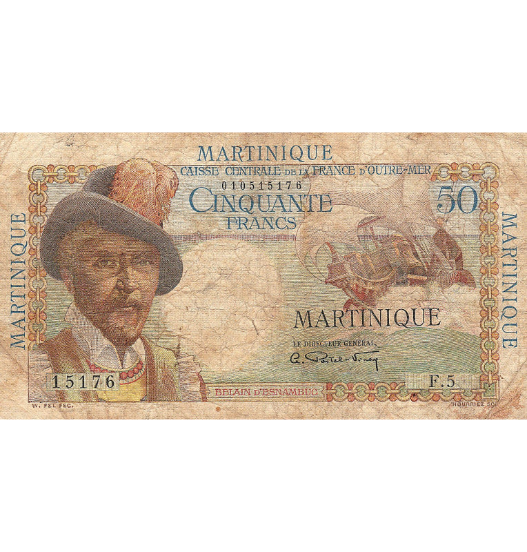 Martinique 10 Francs 1944 Pick 23 NO UNC